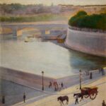 Pietro Mengarini - Tramonto sul Tevere - 1908